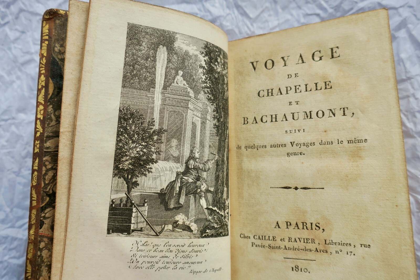 Reiseberichte von Chapelle und Bachaumont<span class="lla-card-orig-wrap"><span class="lla-card-orig">❦ Voyage de Chapelle et Bachaumont suivi de quelques autre voyages 1810 CAZIN</span></span> - La Librairie Antique