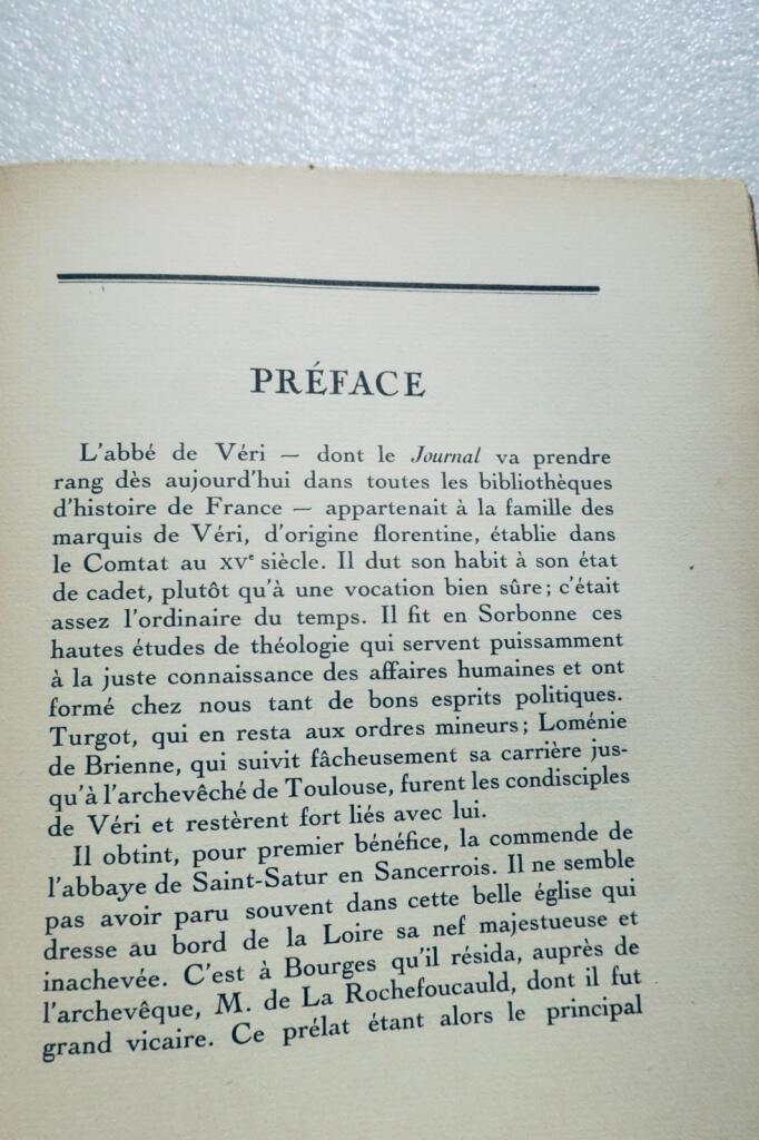 Witte, Jehan de Journal de L`Abbe de Veri