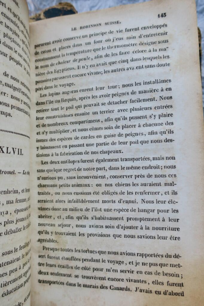 WYSS Le Robinson suisse, ou récit d&rsquo;un père de famille jeté par un naufrage 1837