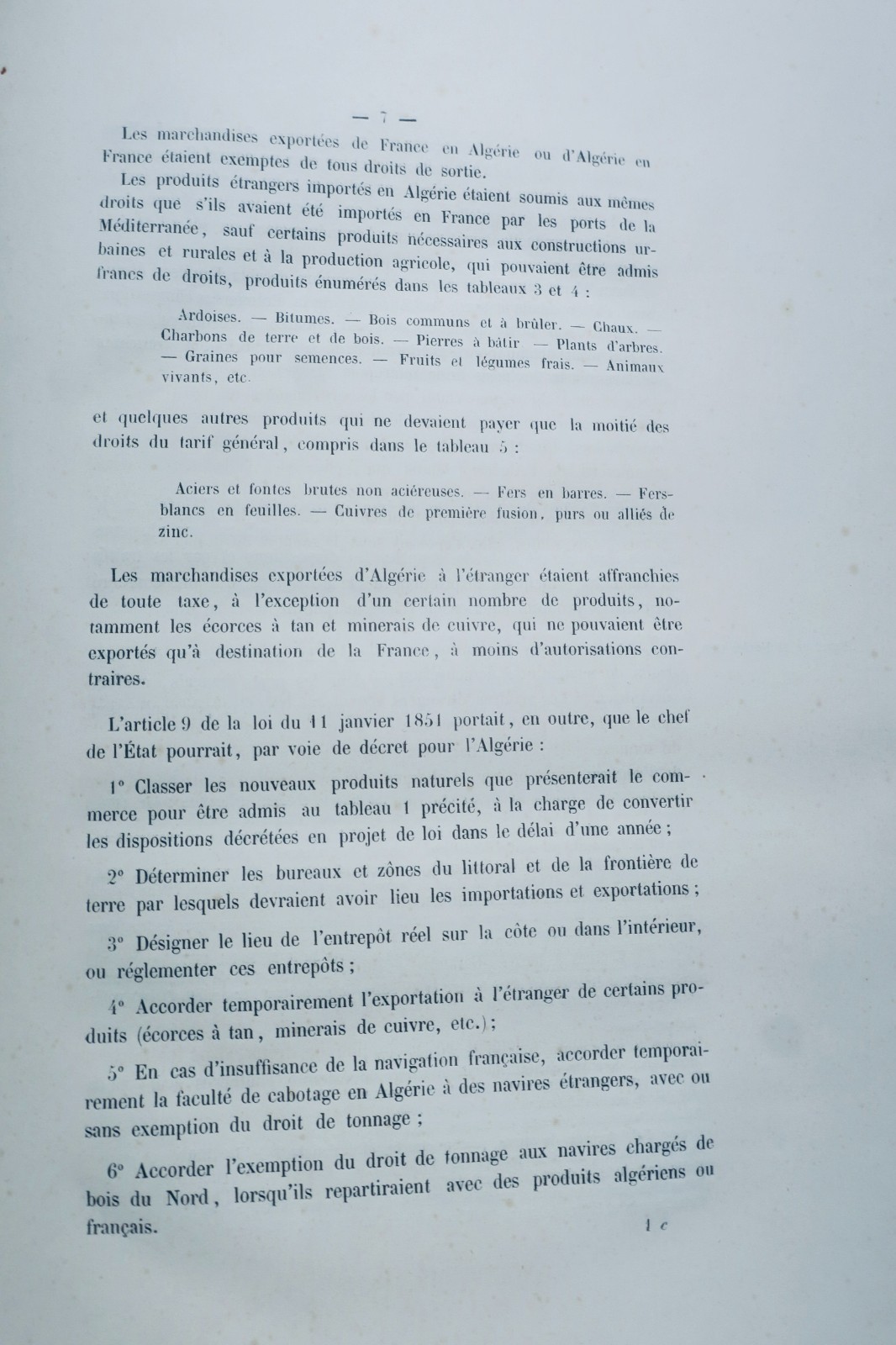 Algerien Untersuchung über Handel und Schifffahrt Algeriens 1863