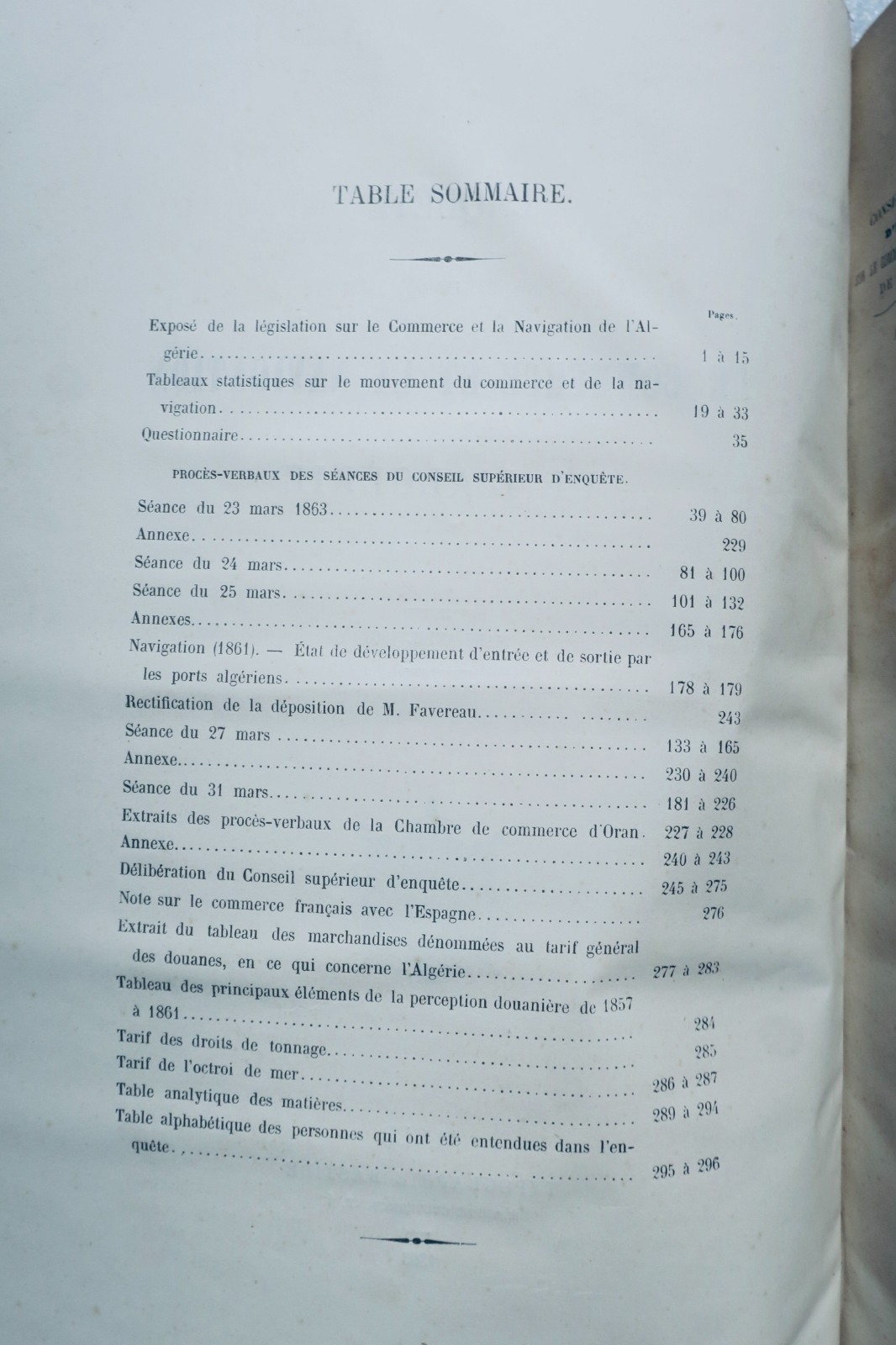 Algerien Untersuchung über Handel und Schifffahrt Algeriens 1863