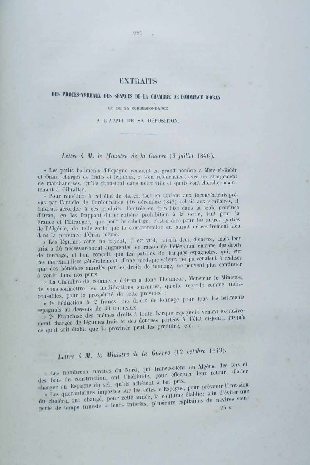 Algerien Untersuchung über Handel und Schifffahrt Algeriens 1863