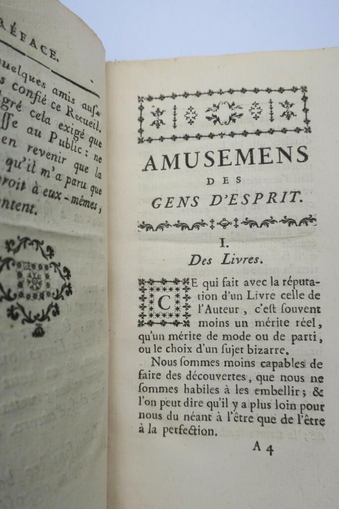 Amusemens der Leute von Geist. Berlin 1762