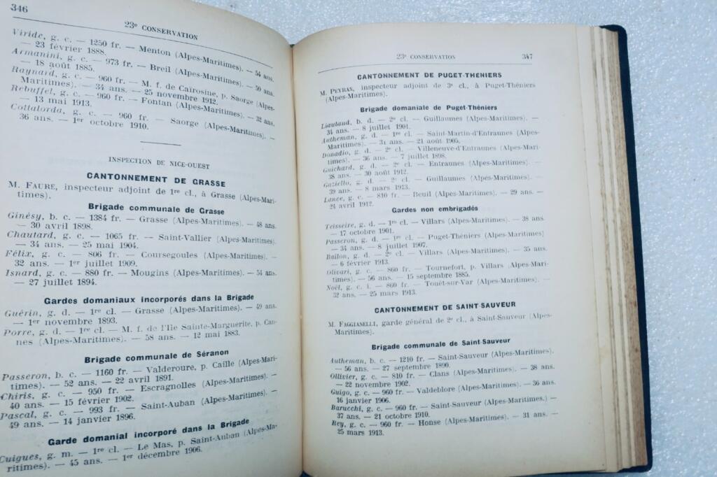 年鉴：1914年水利与森林管理官员