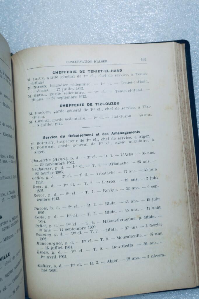 年鉴：1914年水利与森林管理官员