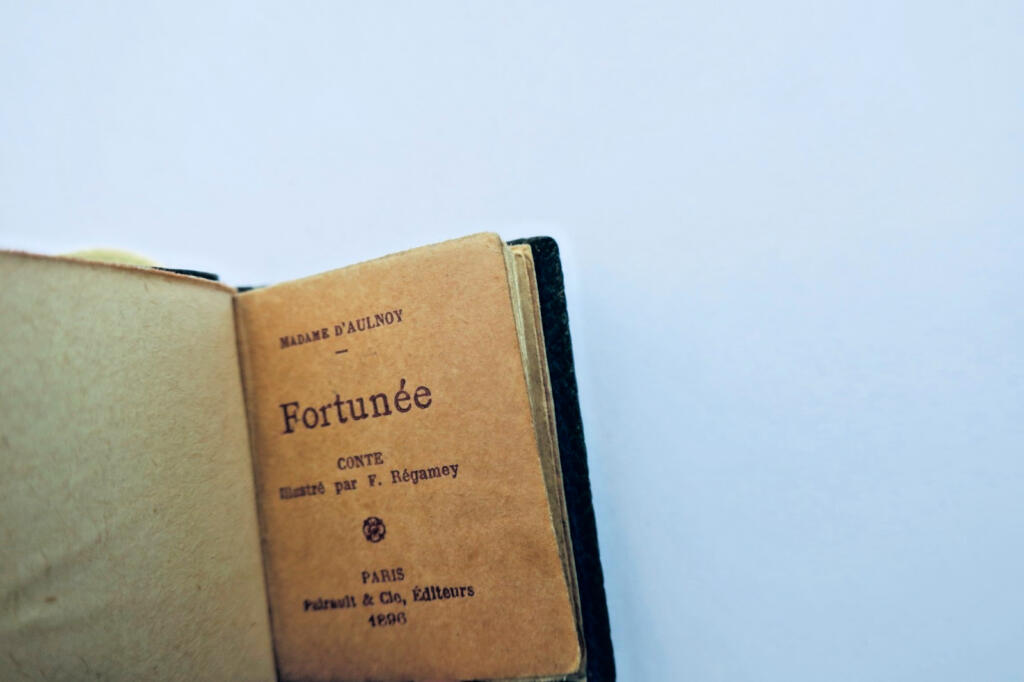 AULNOY. Fortunée. Illustrations by F. Régamey miniature 33 × 39 mm. 1896 mini