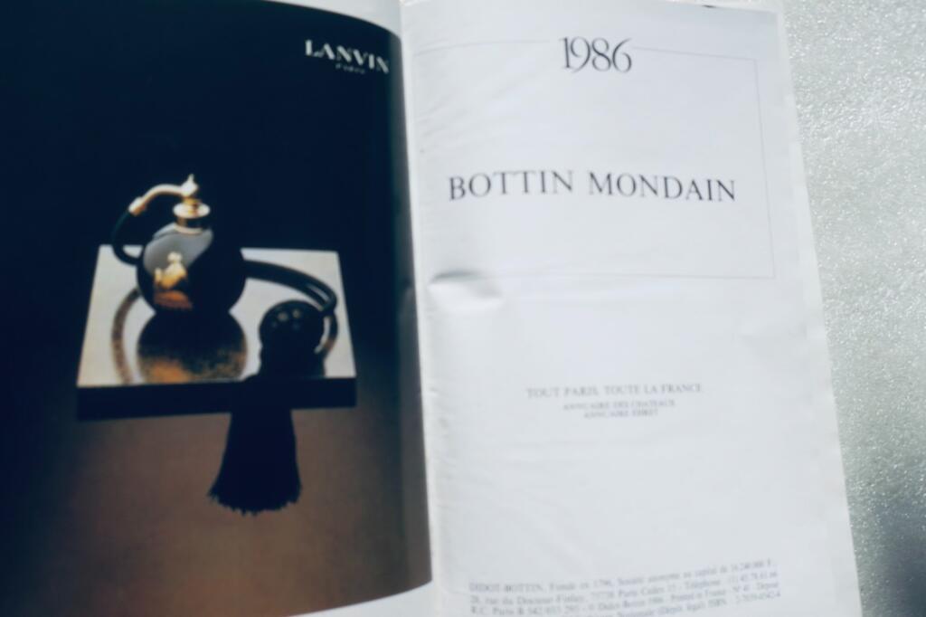 BOTTIN MONDAIN 1986 - Tout Paris - Toute la France. DIDOT BOTTIN