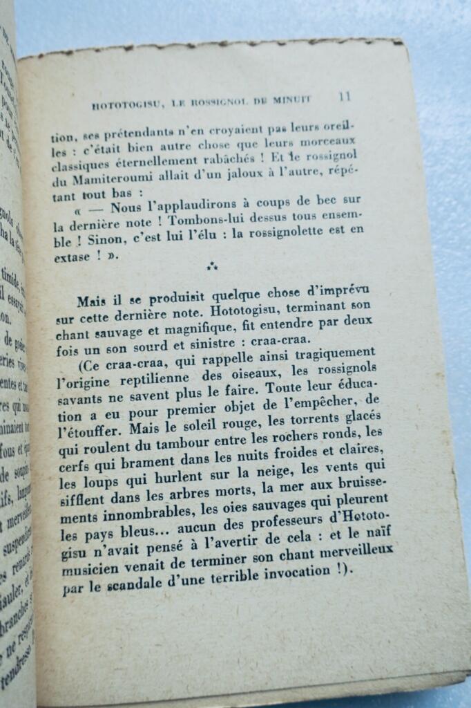 Bourliaguet Hototogisu, le rossignol de minuit