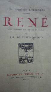 フランソワ=ルネ・ド・シャトーブリアン『ルネ』ジョルジュ・クレス 1917年