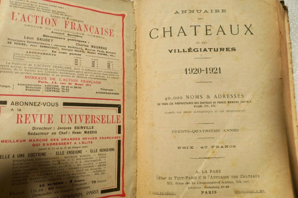 chateaux Annuaire des Chateaux et des Villegiatures-1920-1921