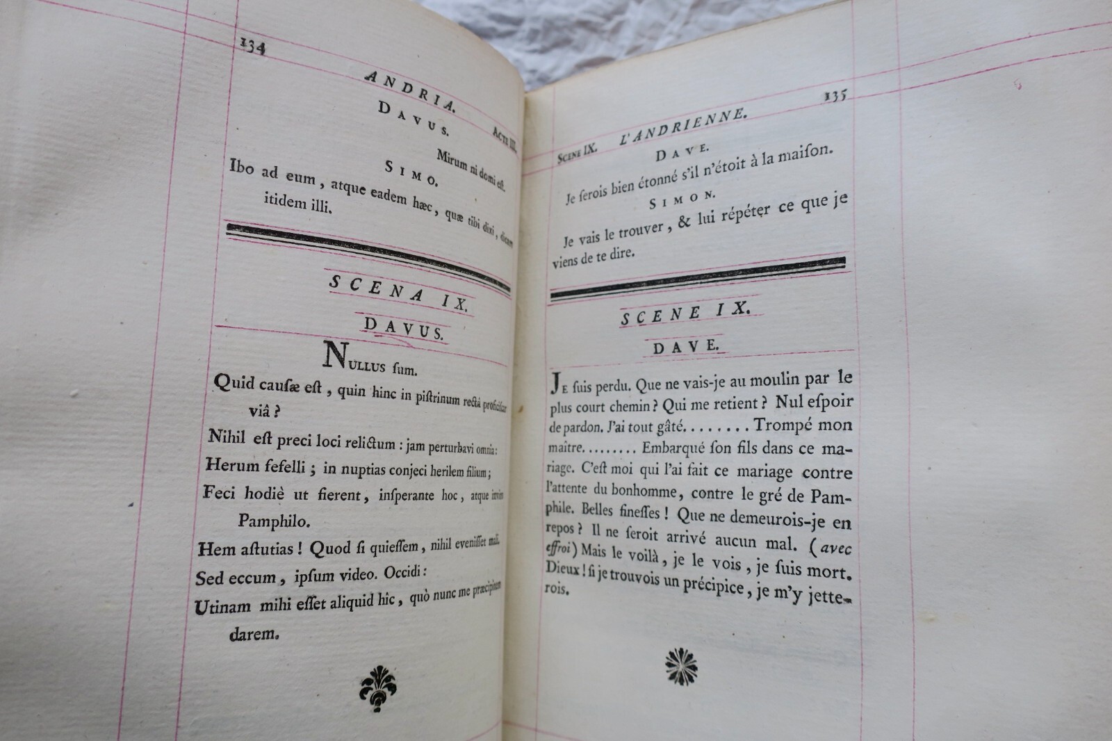 comédies TERENCE Les Comédies de Térence 1771 reliure maroquin – Image 5