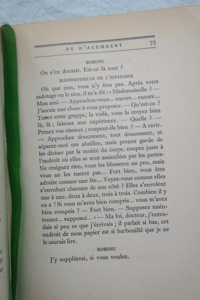 Diderot Rêve de dAlembert - dAlembert 与 Diderot 对话 1921