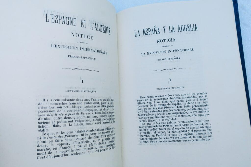 espagne et l&rsquo;Algérie notice à propos de l&rsquo;exposition internationale 1864