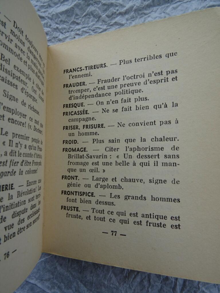 FLAUBERT GUSTAVE DICTIONNAIRE DER KLISCHÉES gefolgt von CATALOGUE DER KLISCHÉES
