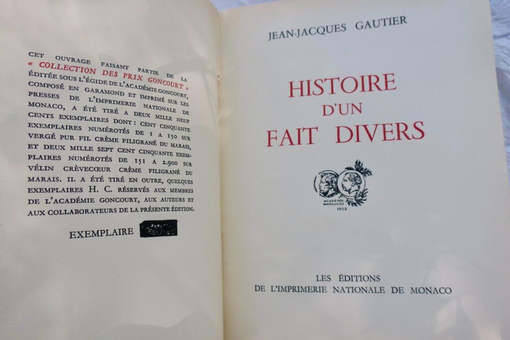高提埃（Jean-Jacques Gautier） 著《一樁社會新聞》