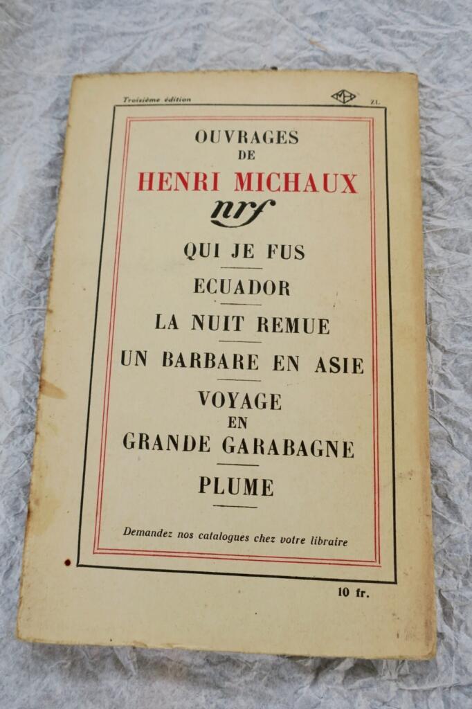GIDE, ANDRÉ　DÉCOUVRONS HENRI MICHAUD　GALLIMARD 1941