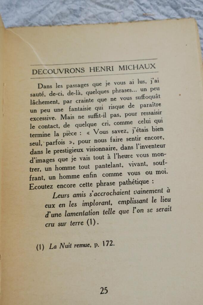 GIDE, ANDRÉ　DÉCOUVRONS HENRI MICHAUD　GALLIMARD 1941
