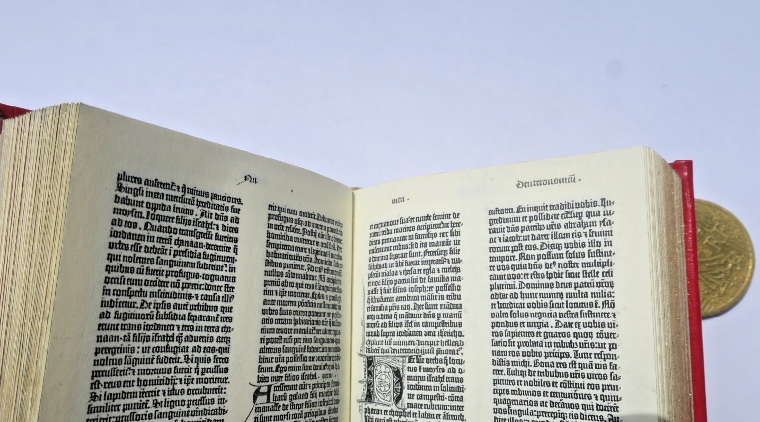 gutemberg Shuckburgh Miniaturbuch Die Gutenberg-Bibel 85 x 55 mm