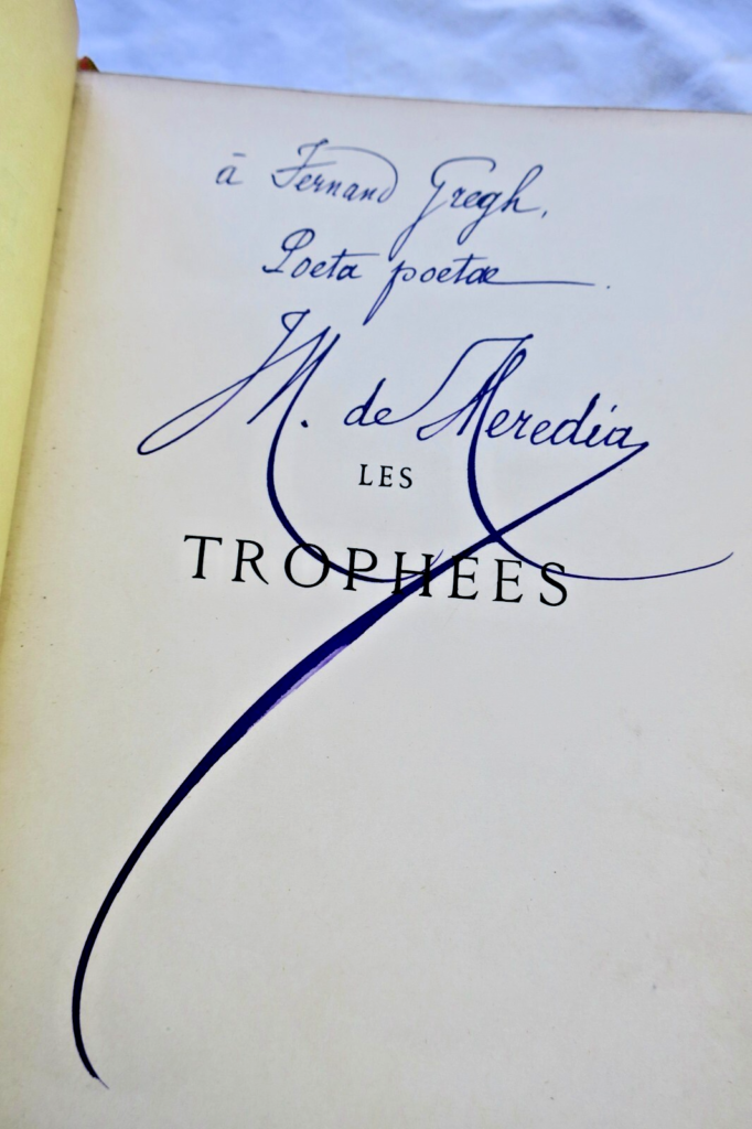 Heredia Les Trophées + Widmung + Halblederband