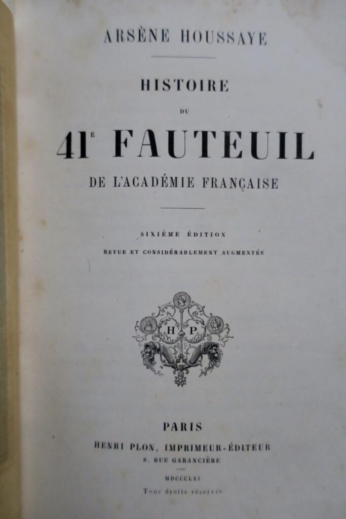 Geschichte des 41. Sessels der Académie française