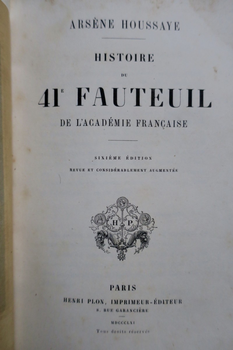 Geschichte des 41. Sessels der Académie française