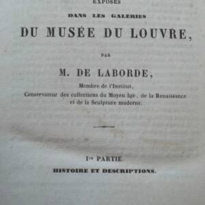 Count Alexandre de Laborde, Notice des émaux exposés dans les Galeries du Musée, circa 1810, in-12, publisher unknown