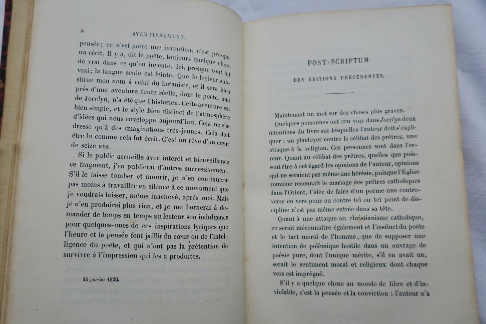 Lamartine, Jocelyn. Journal, bei einem Dorfpfarrer gefunden 1875