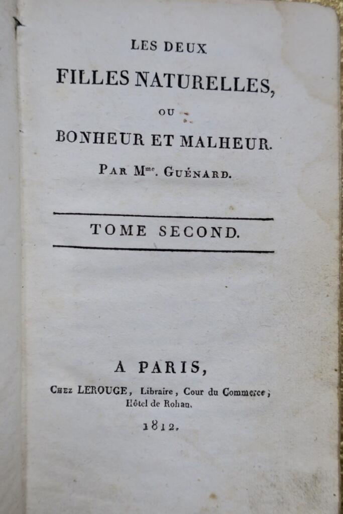 Les deux filles naturelles ou bonheur et malheur 1812
