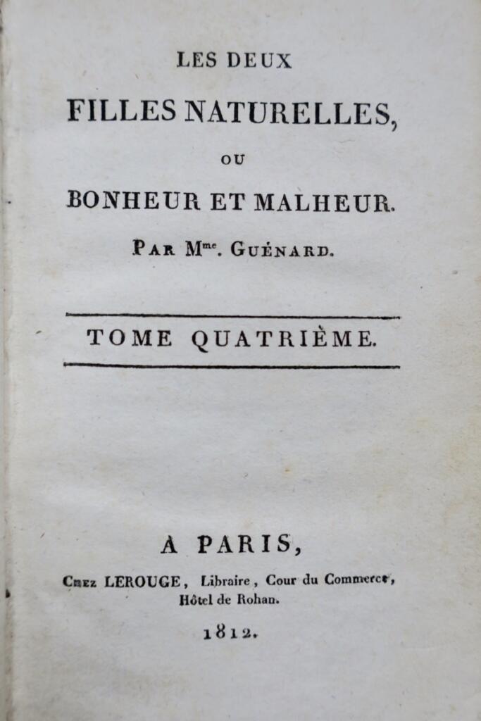 Les deux filles naturelles ou bonheur et malheur 1812