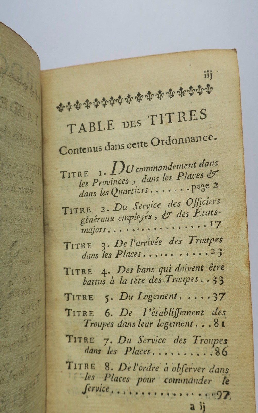 Louis XV. Ordonnanz über den Dienst in den Festungen und Quartieren 1768