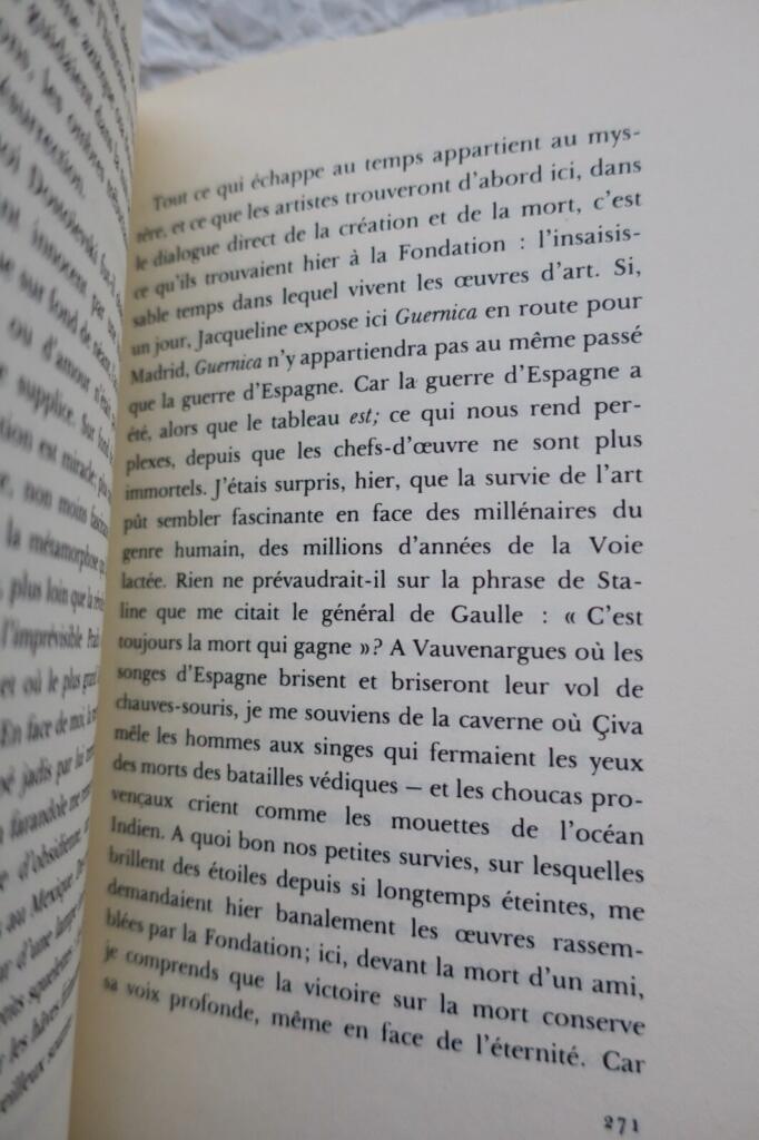 MALRAUX André La tête d&rsquo;obsidienne NRF 1974 EO