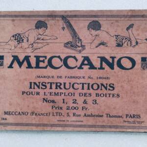 美卡诺（Meccano）品牌说明书：第1、2、3号盒使用说明