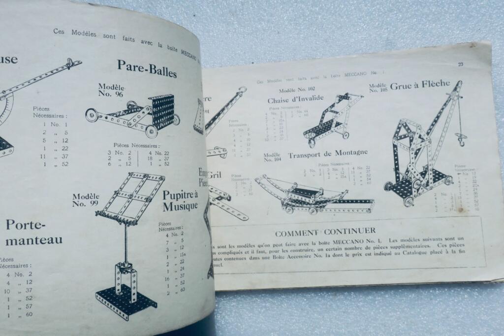 MECCANO (Trademark Instructions for the Use of Boxes No1, 2, & 3)