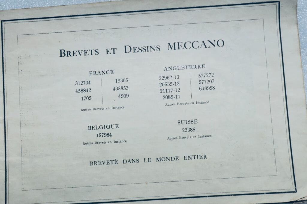 MECCANO (Trademark Instructions for the Use of Boxes No1, 2, & 3)