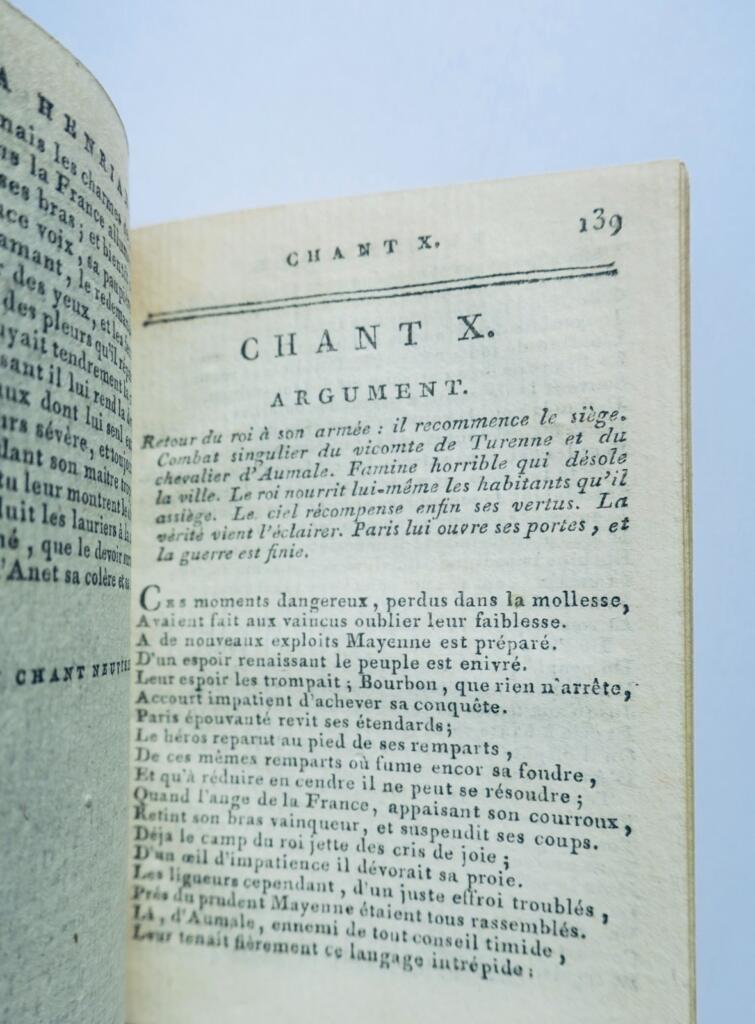 minuskul la Henriade Gedicht 1802 Voltaire