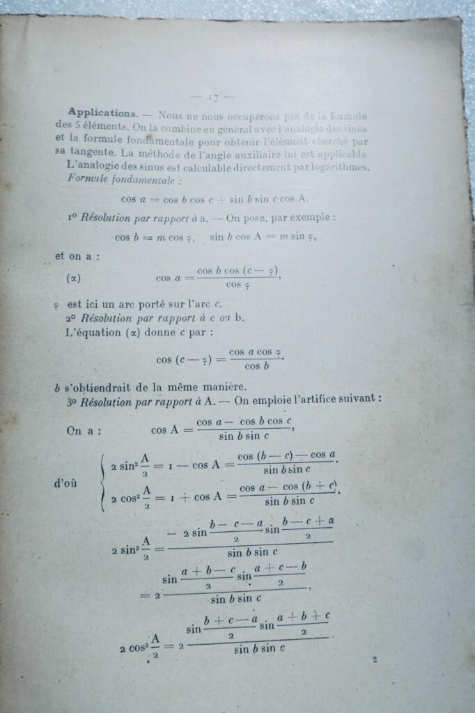 Maritimer MARGUET Cours d'astronomie de l'école navale 1926