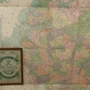 ロシア地図、フィリップス、18世紀、古地図