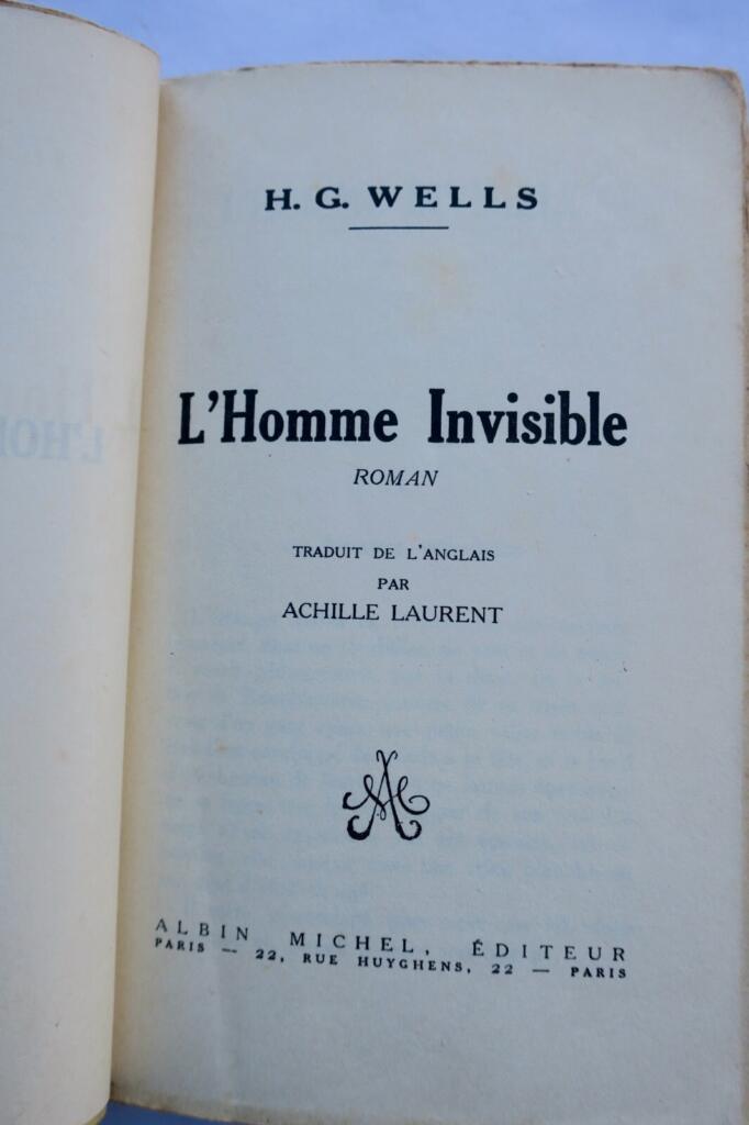 SF WELLS H.G. L HOMME INVISIBLE 1932