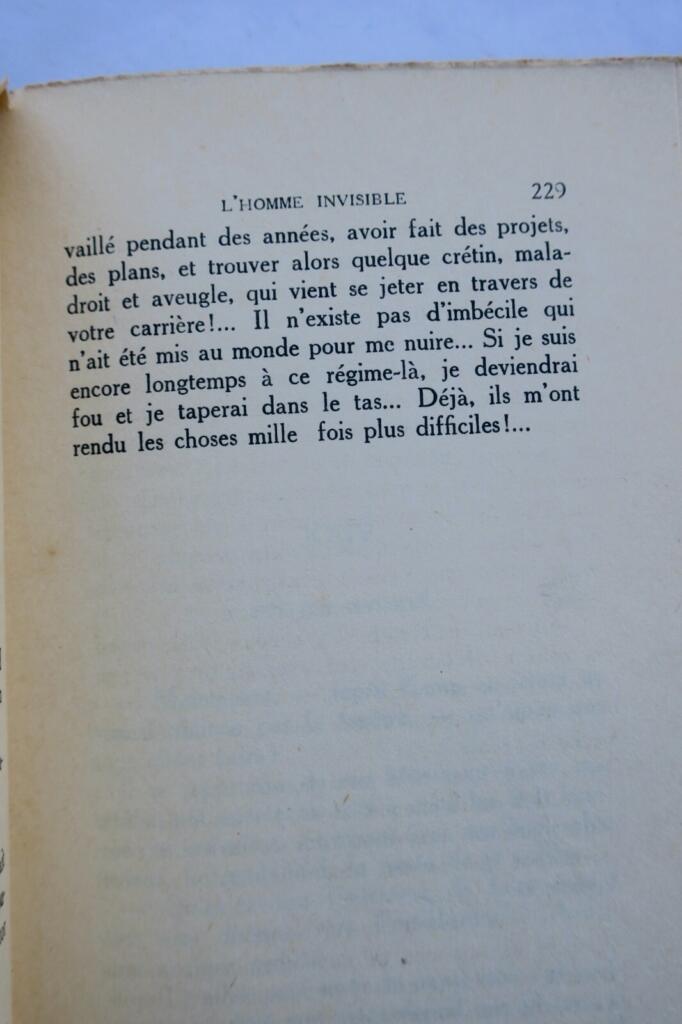 SF WELLS H.G. L HOMME INVISIBLE 1932