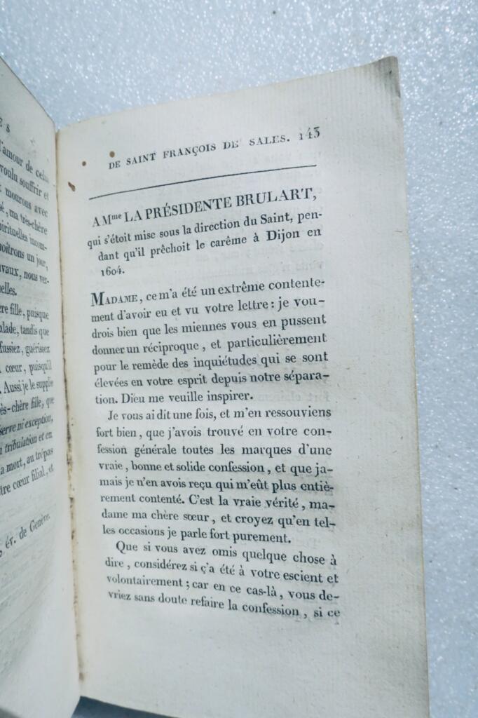 St François Lettres de S. François de Sales adressées à des gens du monde 1803