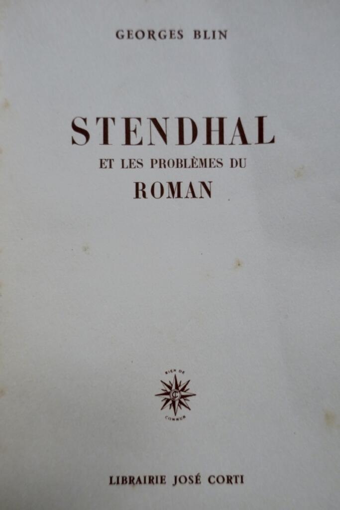 Stendhal et les problèmes du roman