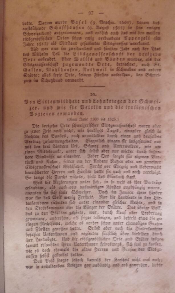SUISSE Zschokke Des Schweizerlands Geschichte für das Schweizervolk. 1834