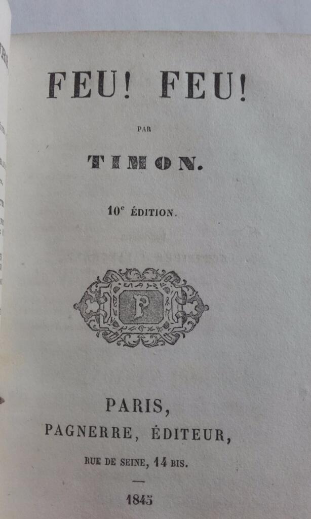 Timon Feuer! Feuer! – Ja und Nein 1845