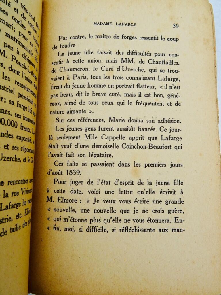 VICIEUSE DU GRAND MONDE MADAME LAFARGE / UNVERÖFFENTLICHTE DOKUMENTE