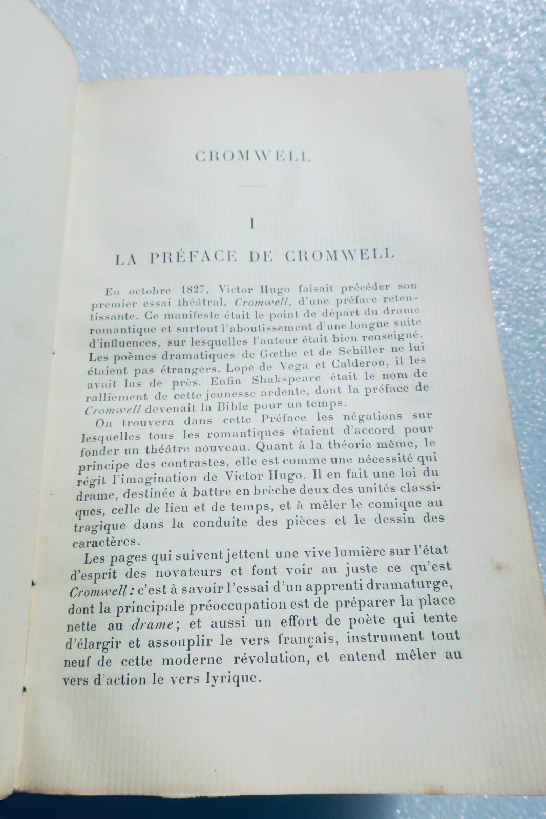 Victor Hugo, Morceaux Choisis de Victor Hugo, Theatre, on vergé