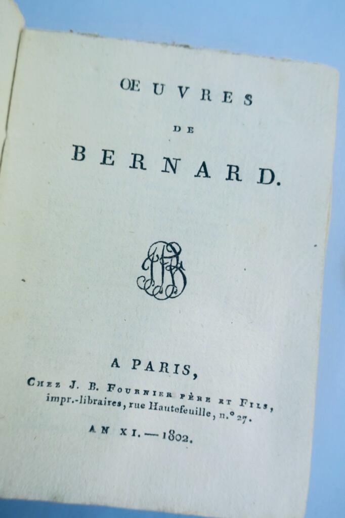 Bernard Works of Bernard 1802 70 x 91 mm. Miniature