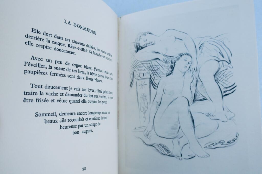 curiosa LOUYS, Pierre. Les chansons de Bilitis. Illustrationen von André Michel Gb