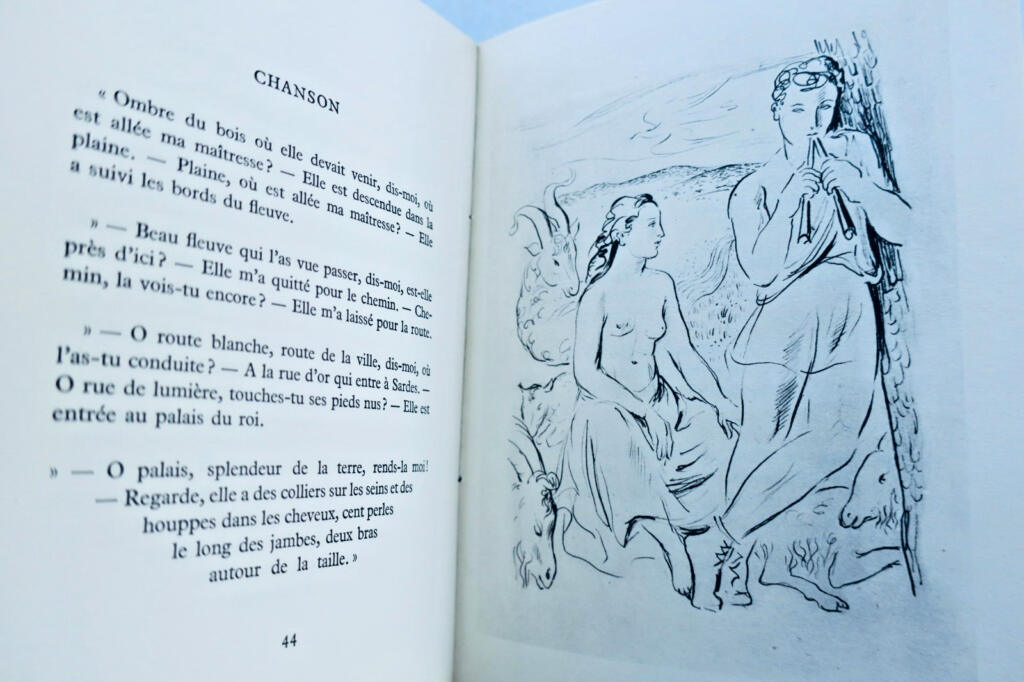 curiosa LOUYS, Pierre. Les chansons de Bilitis. Illustrationen von André Michel Gb