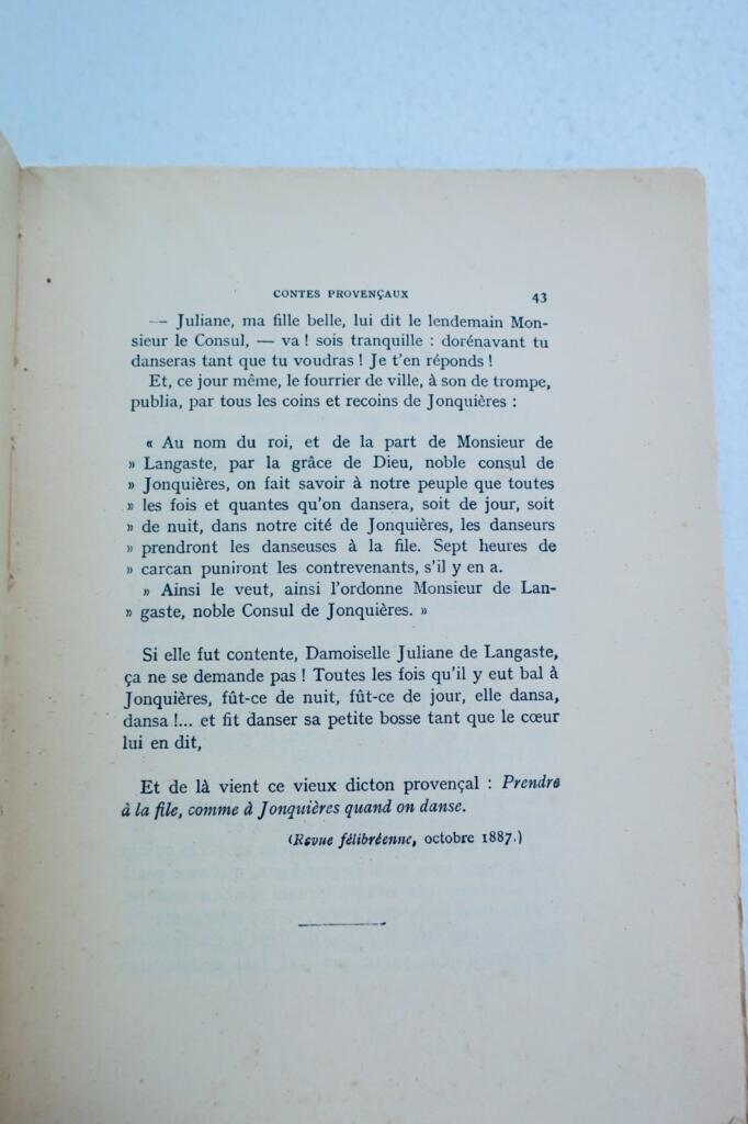provence ROUMANILLE Contes Provençaux. Contes choisis, avec le texte
