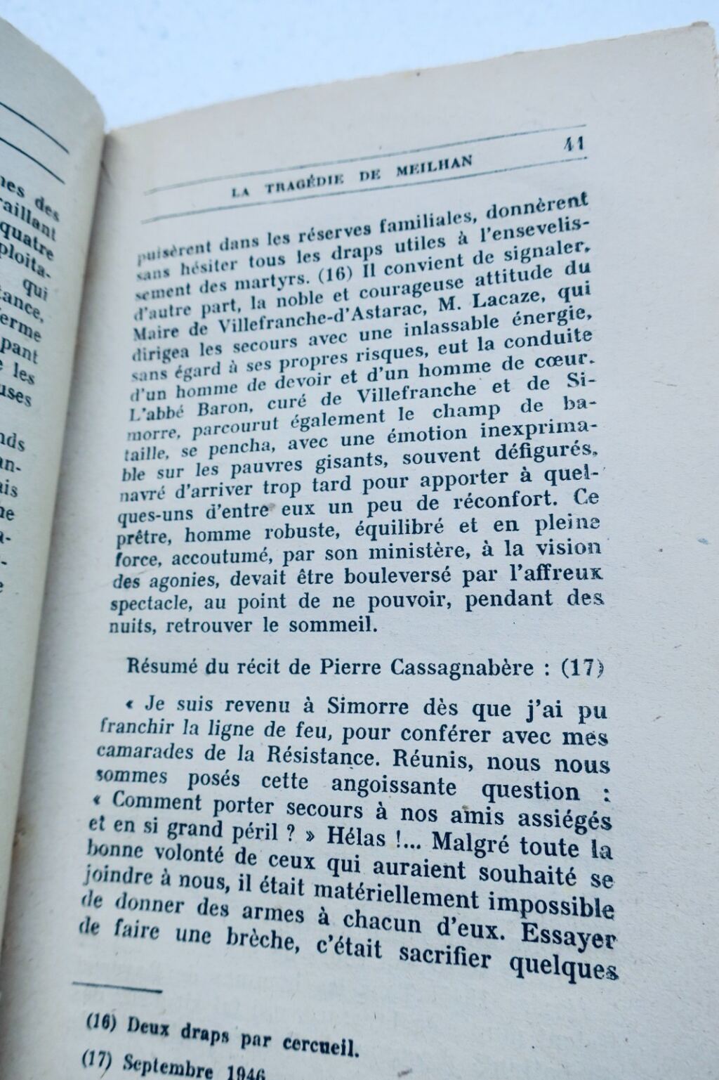 Meilhan CHEVIGNÉ La Tragédie de Meilhan 1947 résistance GERS 32